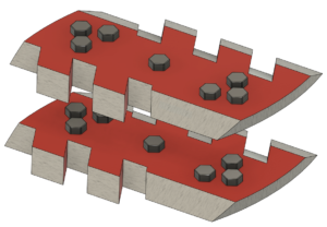 Komplet 850 mm zobatih rezil za DF SC850 Pro